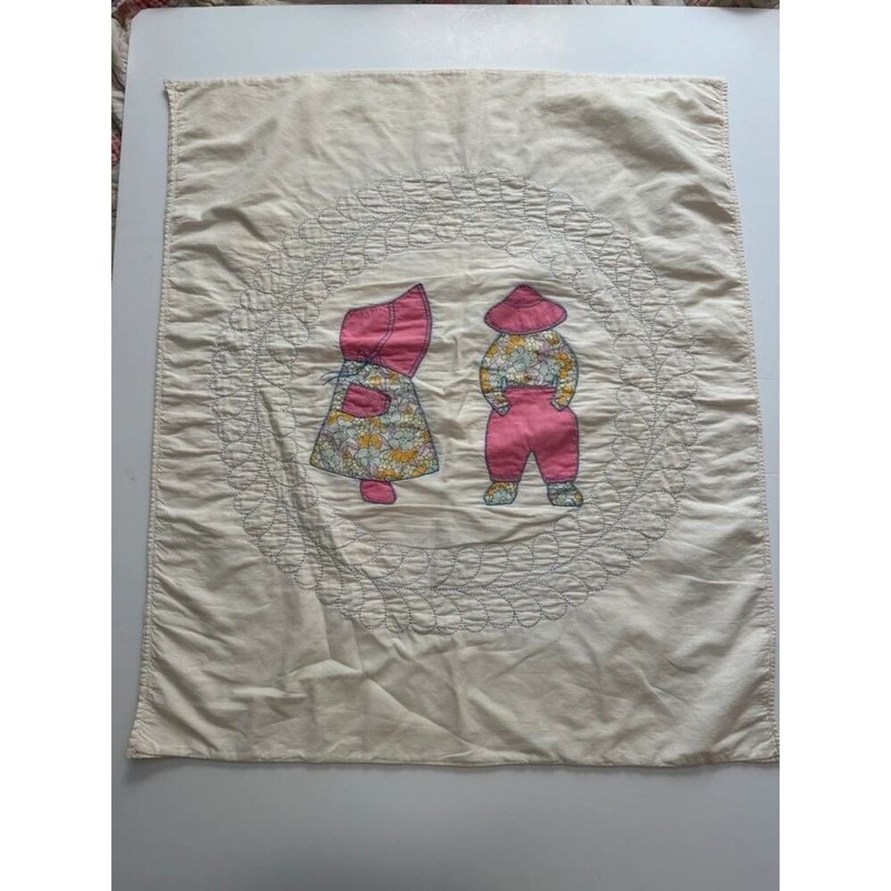 Vintage Handmade Baby Quilt